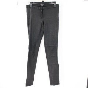 Theory Legging Pants Womens 6 Pitella L Lamb Leather Skinny Stretch Black